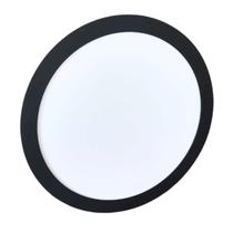 Luminária LED Embutida 18W Branco/Preto Econômica e Durável