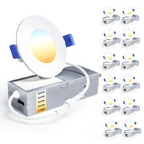 Luminária LED embutida Ensenior 3" 5CCT dimerizável 120V 6W