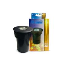 Luminária LED Embutido De Solo Flat Preto 3W 2700K Bivolt IP67 LM2095