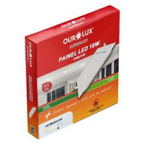 Luminaria LED Embutir Quadrada 18 watts 6500K Branco Frio OUROLUX