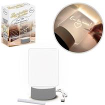 Luminaria Led Escrever De Caneta Lousa Quadro Mesa 3d Abajur