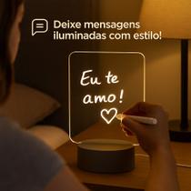 Luminaria Led Escrever De Caneta Lousa Quadro Mesa Anotacoes
