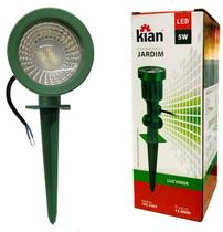 Luminária Led Espeto Jardim 5w Pvc Bivolt Ip65 Verde