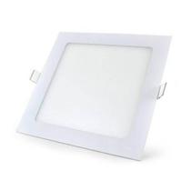 Luminária Led Flat 12W de embutir quadrada branca 6500K - Lumanti