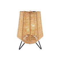 Luminária LED Illuminare mesa fibra natural 22cm -L Hermitage Luminária LED Illuminare mesa fibra natural 22cm -L Hermitage
