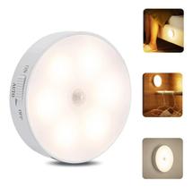 Luminária LED Indução Recarregável com Sensor de Movimento - Branco Frio/Quente, 50 Lumens, 3m Alcance