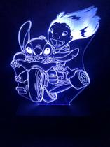 Luminária Led, Lilo E Stitch, Abajur, 16 Cores, Disney, Decoração, Quarto, Infantil