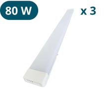 Luminária Led Linear Slim 80w Tubular 120cm 6500k Branco Frio sobrepor calha Luminária Led Linear Slim 80w Tubular 120cm 6500k Branco Frio sobrepor calha