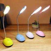 Luminaria Led Mesa Moderna Flexivel Sem Fio Mini Luz c Botão