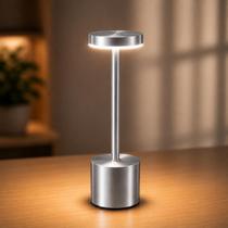 Luminária LED Mesa Recarregável Sem Fio 3 Tons Luz Toque Dimerizável Ideal Quarto Escritório Luminária LED Mesa Recarregável Sem Fio 3 Tons Luz Toque Dimerizável Ideal Quarto Escritório