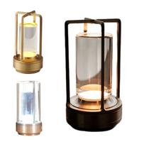Luminária Led Mesa Recarregável Usb Alumínio Luxo Preto