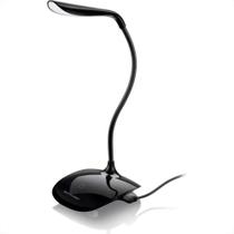 Luminaria Led Multilaser Usb 3 Niveis De Luz - Preta Luminaria Led Multilaser Usb 3 Niveis De Luz - Preta