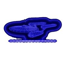 Luminaria LED - Nave Enterprise 3D
