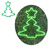 Luminária Led Neon Árvore de Natal Verde Decoração 110V Luz