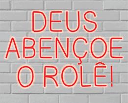 Luminária led neon - Deus abençoe o role - com 3 efeitos de luz