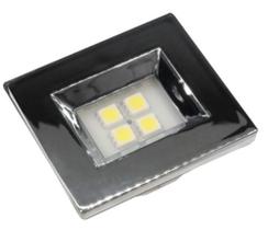 Luminária Led Nuze Embutir Retangular 1,2W Cromado