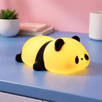 Luminária LED Panda Silicone Abajur Clarear Quarto Criança Dormir Luz Lâmpada Ursinho Preto Branco Luminária LED Panda Silicone Abajur Clarear Quarto Criança Dormir Luz Lâmpada Ursinho Preto Branco