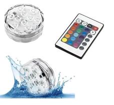 Luminaria Led Para Piscina Luzes Coloridas Com Controle Remoto