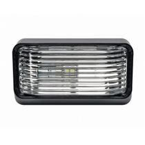 Luminária LED para varanda Arcon 20676 preta com lente transparente