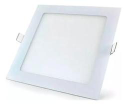 Luminária Led Plafon 18w Quadrado Embutir Branco Quente