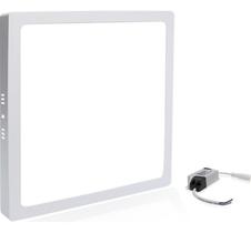 Luminária Led Plafon Branco Quadrado Sobrepor Luz Branco Frio 24w 6500k Sala Quarto Cozinha Escritório Loja Banheiro