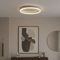 Luminária LED Plafon Redondo 40cm 3 em 1 Orbital Bivolt Luz Quente Fria Neutra Teto Econômica