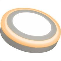 Luminaria Led Plafon Taschibra Dual Color Externo Redondo 18/6W 24Cm