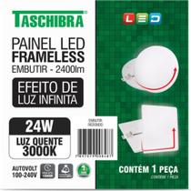 Luminaria Led Plafon Taschibra Frameless Borda Infinita Embutir Redondo 24W 3000K 16,5Cm Luminaria Led Plafon Taschibra Frameless Borda Infinita Embutir Redondo 24W 3000K 16,5Cm