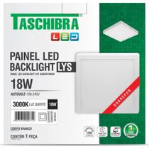 Luminaria Led Plafon Taschibra Lys Externo Quadrado 18W 3000K 22Cm
