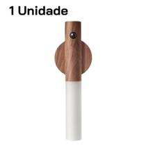 Luminária LED Portátil Bastão 1W com Sensor de Movimento e Base Magnética 300mAh Marrom Claro ou Esc