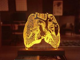 luminária led pulmão humano
