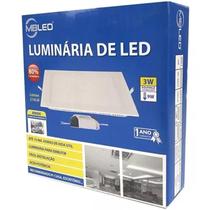 Luminaria LED Quadrada Embutir 03 Watts 6500k Branco Frio MB LED Luminaria LED Quadrada Embutir 03 Watts 6500k Branco Frio MB LED