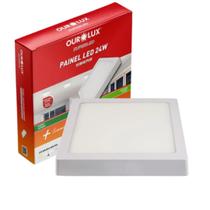 Luminária Led Quadrada Sobrepor 24w 4000k Bivolt