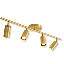 Luminária Led Quatro Spot P/ Teto Gu10 Gold Luxo Iluminação