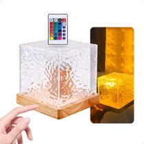 Luminária Led Recarregável RGB Cabeceira Projetor Controle