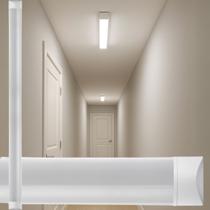 Luminária LED Retangular Bivolt Sala Escritorio Branco Frio