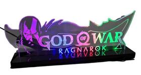 Luminária Led Rgb Abajur Geek God Of War Coleção Presente