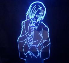 Luminária Led, Sanji, Anime, 16 Cores+controle, One piece - Avelar Criações