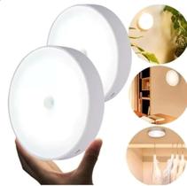 Luminária Led Sem Fio Recarregável Luz Automática Multiuso para Armário Closet Guarda Roupa Corredor Escada 8 Leds Sensor de Presença Movimento