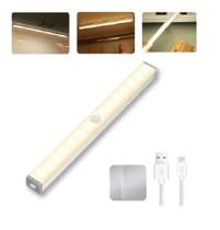 Luminária Led Sensor Presença Recarregável Usb 50 Cm Imã