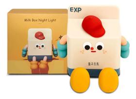 Luminária LED Silicone Porta Celular Recarregável USB Luz Noturna Infantil Formato Caixa de Leite Decoração Quarto Luminária LED Silicone Porta Celular Recarregável USB Luz Noturna Infantil Formato Caixa de Leite Decoração Quarto