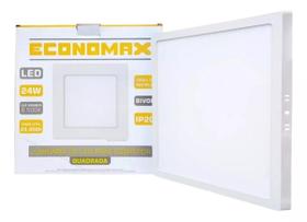 Luminaria Led Sob. Quadrada Slim 24w 6,5k Economax