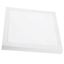 Luminária Led Sobrepor 18w Branco Frio 6500K Plafon Slim 21x21 Quadrado de Teto para Quarto Sala Banheiro Cozinha