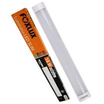 Luminaria led sobrepor retangular 6500k 60cm foxlux - 18w