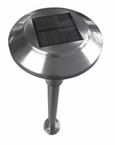 Luminária LED Solar Inox tamanho grande para jardim, Piscina - 3487 Luminária LED Solar Inox tamanho grande para jardim, Piscina - 3487