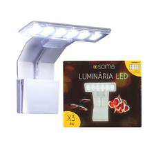 Luminaria led soma x3 branca(4w)led branco autovolt