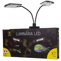 Luminária Led Soma X7 Preta (15w) Led Branco / Azul