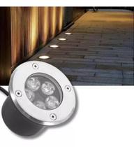 Luminaria Led Spot Balizador Chao Piso 5w Embutir Branco Quente 3000k