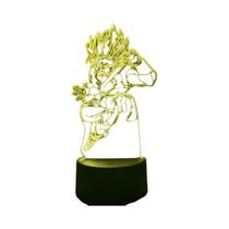 Luminária LED Super Saiyan Goku Com Suporte De Acrílico, Decoração De Quarto Infantil, Presente De