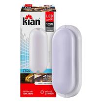 Luminária LED Tartaruga Kian Oval 12W 6,5K